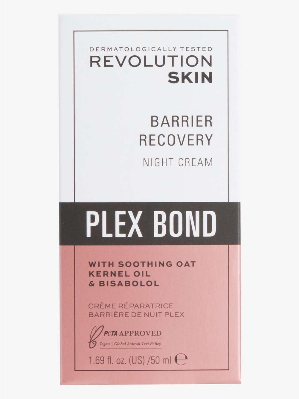 Revolution Skin Plex Bond Barrier Recovery Night Cream - White & Pink